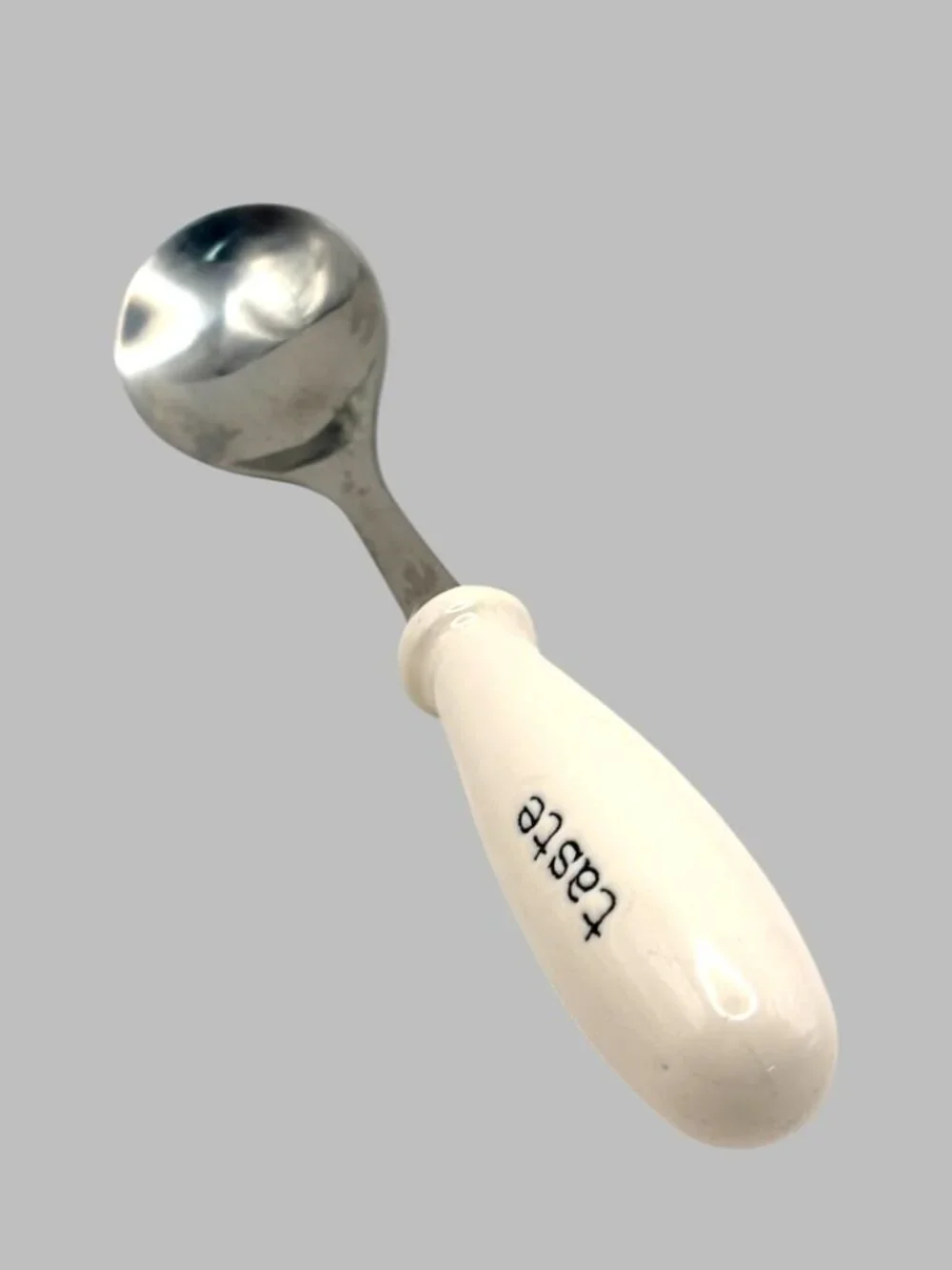 Joseph A. Collection Ceramic Handle Serving Spoon White Kitchen Utensil 10